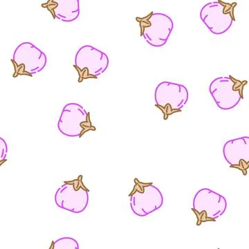 Sabelle eggplant vector seamless pattern Stock Illustration
