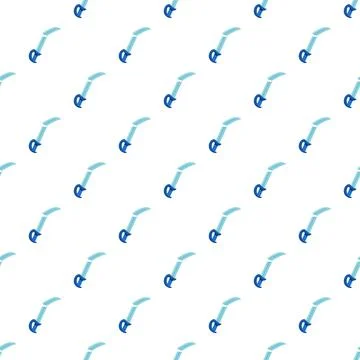 Saber weapon seamless pattern on white background Illustrazione stock
