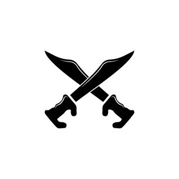 Sabers icon. Elements of fighting icon. Premium quality graphic design icon Stock Illustration