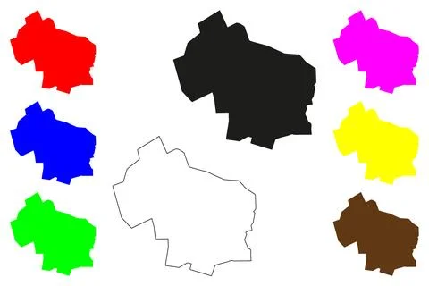 Sabha city (State of Libya) map vector illustration, scribble sketch Sebha ma Stockillustratie