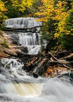 Sable Falls Cascades Stock Photos