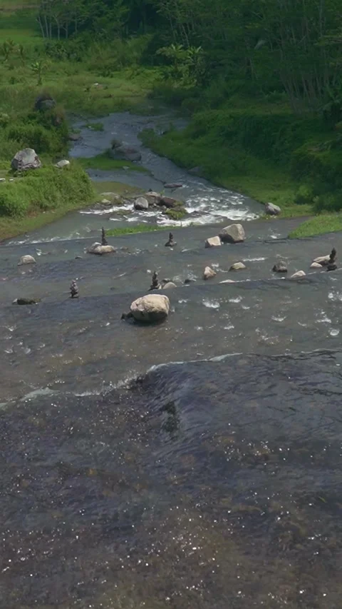 Sabo Dam functions to stem the flow of cold lava when the volcano erupts Stockbeeldmateriaal 273018550