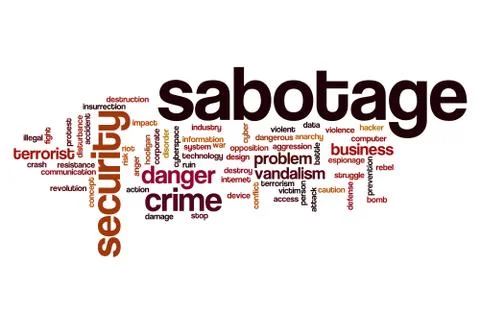 Sabotage word cloud Stockillustratie
