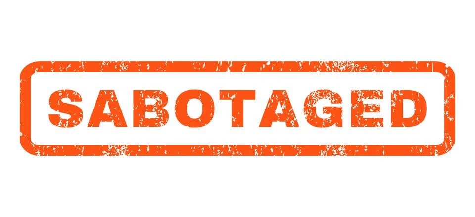Sabotaged Rubber Stamp Stock Illustration