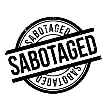 Sabotaged rubber stamp Stock Illustration