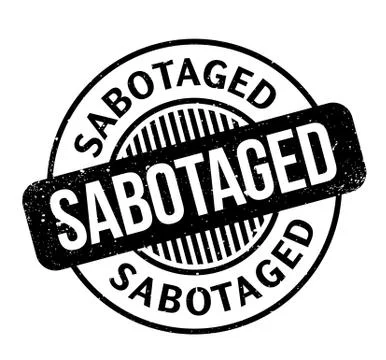 Sabotaged rubber stamp Stock Illustration