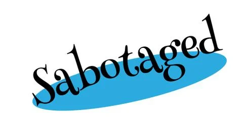 Sabotaged rubber stamp Stock Illustration