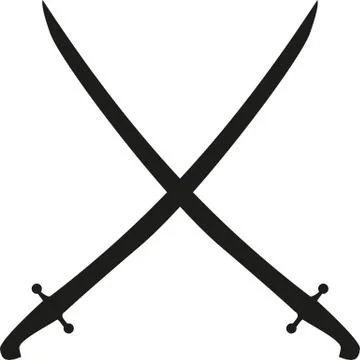 Sabre crossed Illustrazione stock