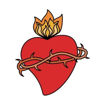 Sac heart blessed image Stock Illustration