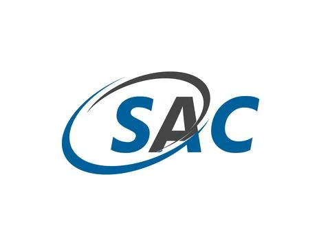 SAC initial letter logo design, vector template Stock Illustration
