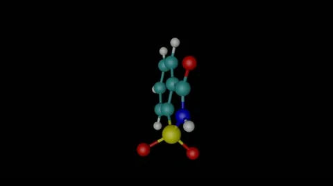 Saccharine molecule with alpha channel Stock Footage 13910413