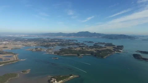 Sacheon Archipelago Drone View 스톡 동영상 317675261