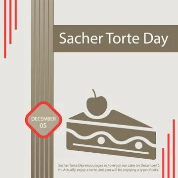 Sacher Torte Day Stock Illustration