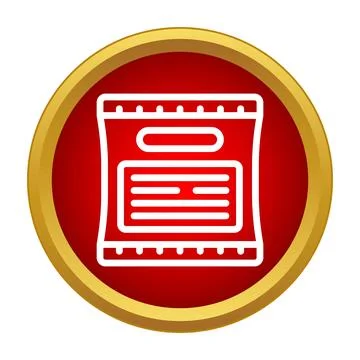 Sachet icon representing packaging for snacks or medicine Illustrazione stock
