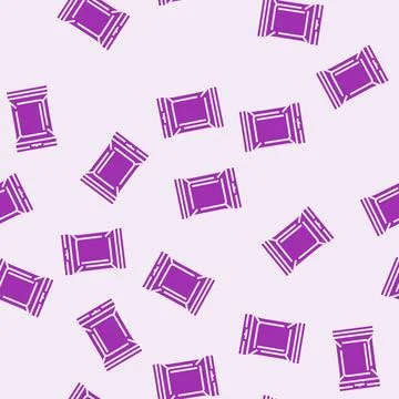 Sachet plastic package glyph seamless pattern Stock Illustration