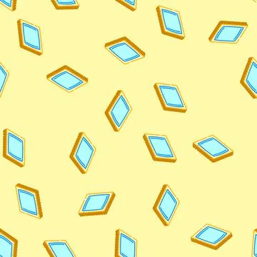 Sachet plastic package isometric icon seamless pattern Stock Illustration
