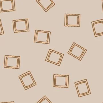 Sachet plastic package line vector seamless pattern Stock Illustration