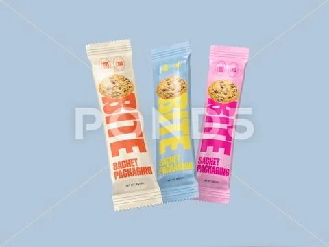 Sachet Plastic Packaging Mockup PSDテンプレート