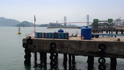 Sachon Harbor Pier Vídeo Stock 113875647