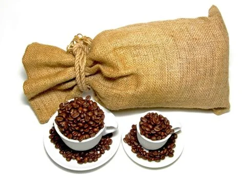 Sack and coffee 写真素材