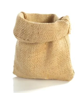 Sack bag isolated on white Stock Photos
