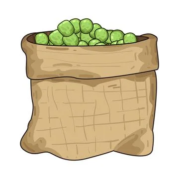 Sack of beans illustration Stock Illustration
