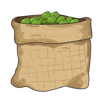 Sack of beans illustration Stock Illustration