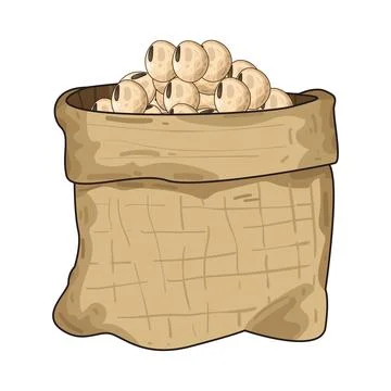 Sack of beans illustration Stock Illustration