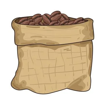 Sack of beans illustration Stock Illustration