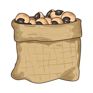 Sack of beans illustration Illustrazione stock