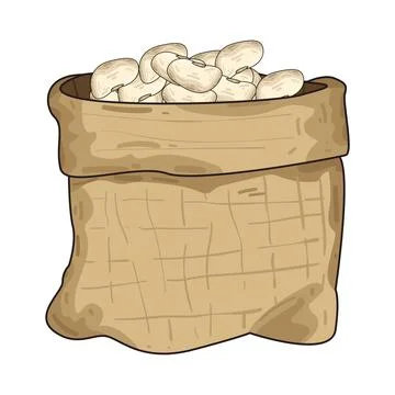 Sack of beans illustration Stock Illustration