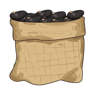 Sack of beans illustration Stock Illustration
