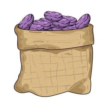 Sack of beans illustration Stock Illustration