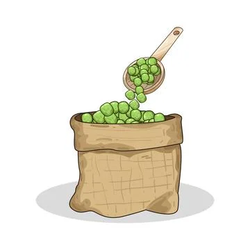 Sack of beans illustration Stock Illustration