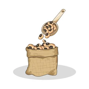 Sack of beans illustration Stock Illustration