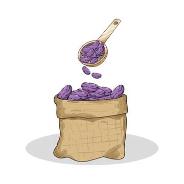 Sack of beans illustration Stock Illustration