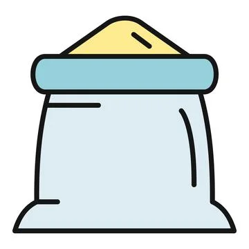 Sack containing flour or grain icon design 스톡 일러스트