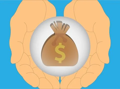 Sack with the dollar Stock Illustration