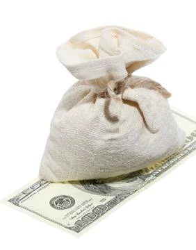 Sack of dollars Stock Photos
