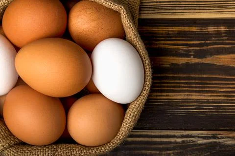 Sack of eggs Stock Photos