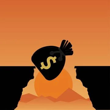 Sack falling Stock Illustration