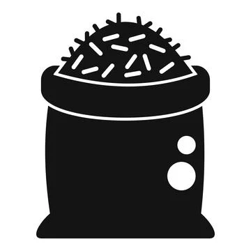 Sack field wheat icon simple vector. Farm harvest rural Illustrazione stock