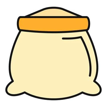 Sack of flour grain concept icon illustration Stock Illustration