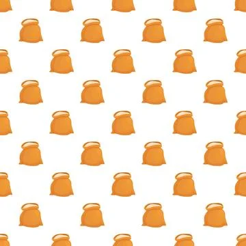 Sack of flour seamless pattern background Stock Illustration