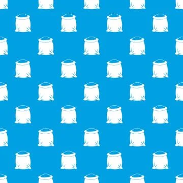 Sack full of flour pattern seamless blue Illustrazione stock