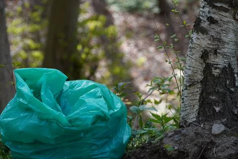 Sack full of garbage Stock Photos