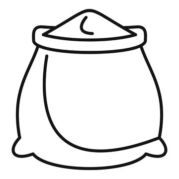Sack icon full of flour or sugar Stock Illustration