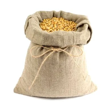 A sack of malt for making beer Foto stock