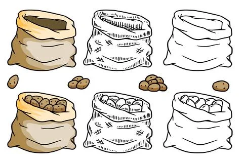 Sack of potato 스톡 일러스트