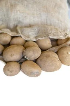 Sack of potatoes Stock Photos
